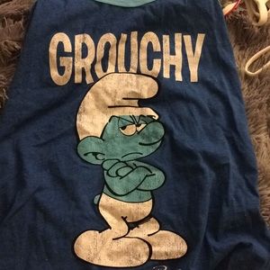 Blue smurf tank top/pajama shirt